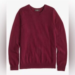 Cashmere Charter Club Luxury Trendy Burgundy Color Crew-Neck Sweater